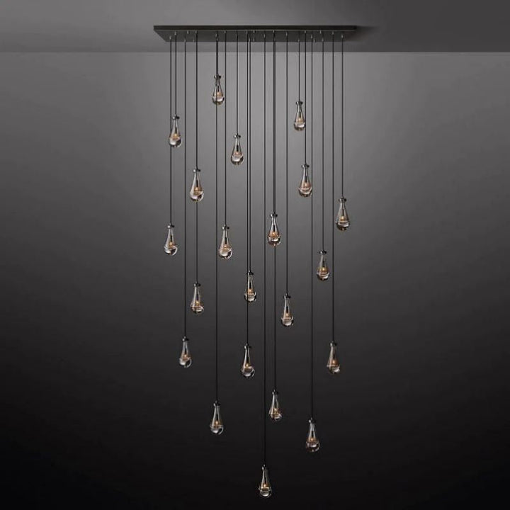 Raindrop Rectangular Chandelier 72"