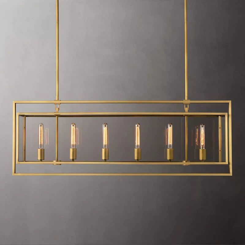 Randy Vintage Rectangle Chandelier 54"