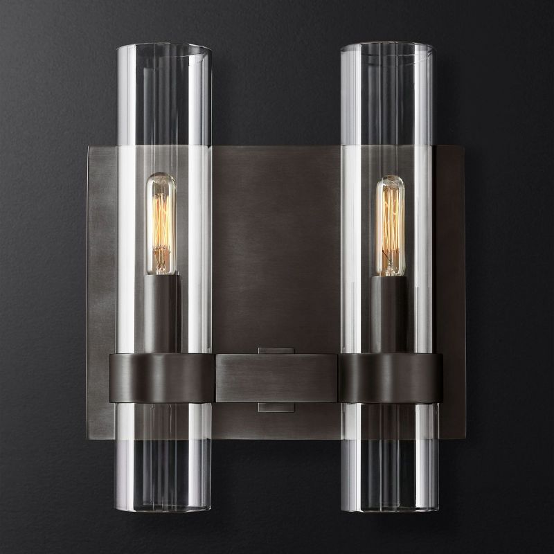 Rata Blown Glass Double Bathroom Wall Sconce