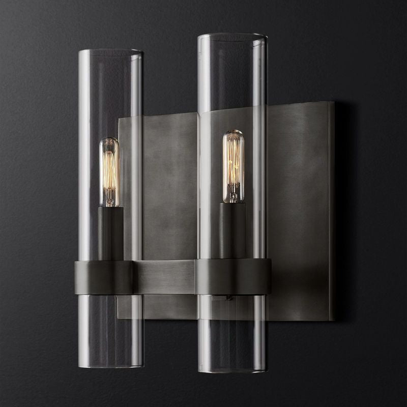 Rata Blown Glass Double Bathroom Wall Sconce