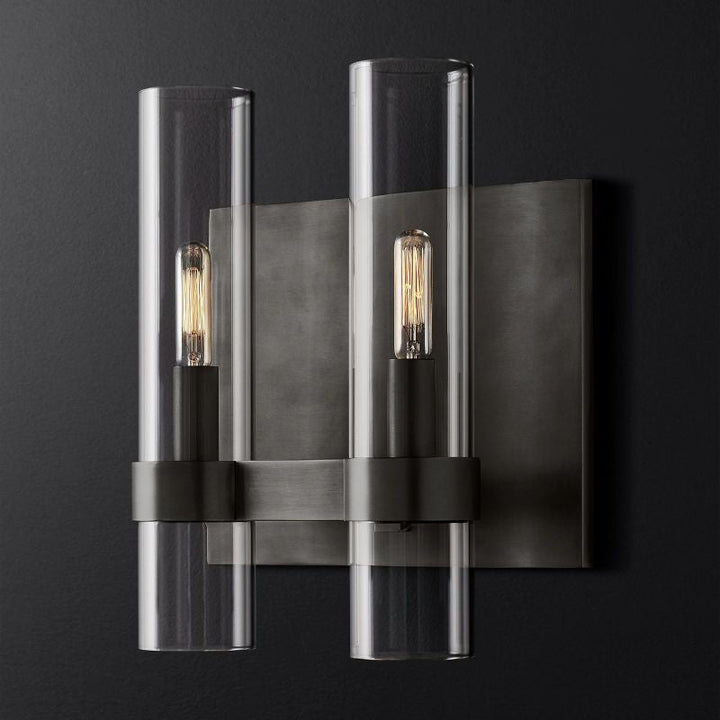 Rata Blown Glass Double Bathroom Wall Sconce