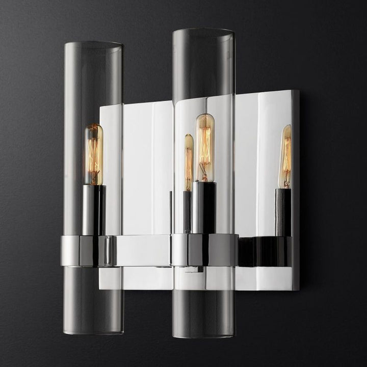 Rata Blown Glass Double Bathroom Wall Sconce