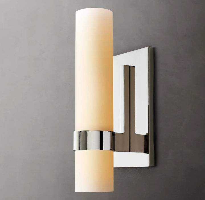 Rata Milk Glass Sconce 12"