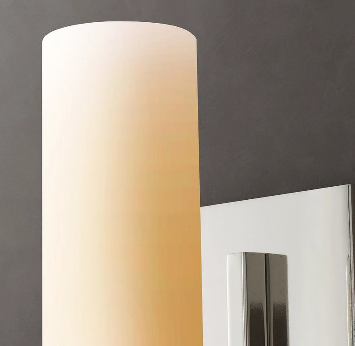 Rata Milk Glass Sconce 12"