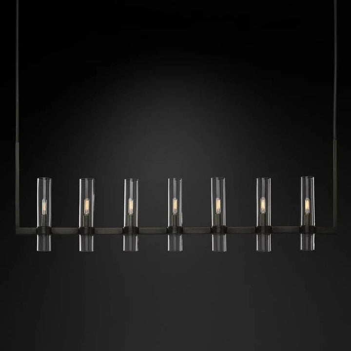 Rata Modern Fashion Glass Linear Chandelier 59"