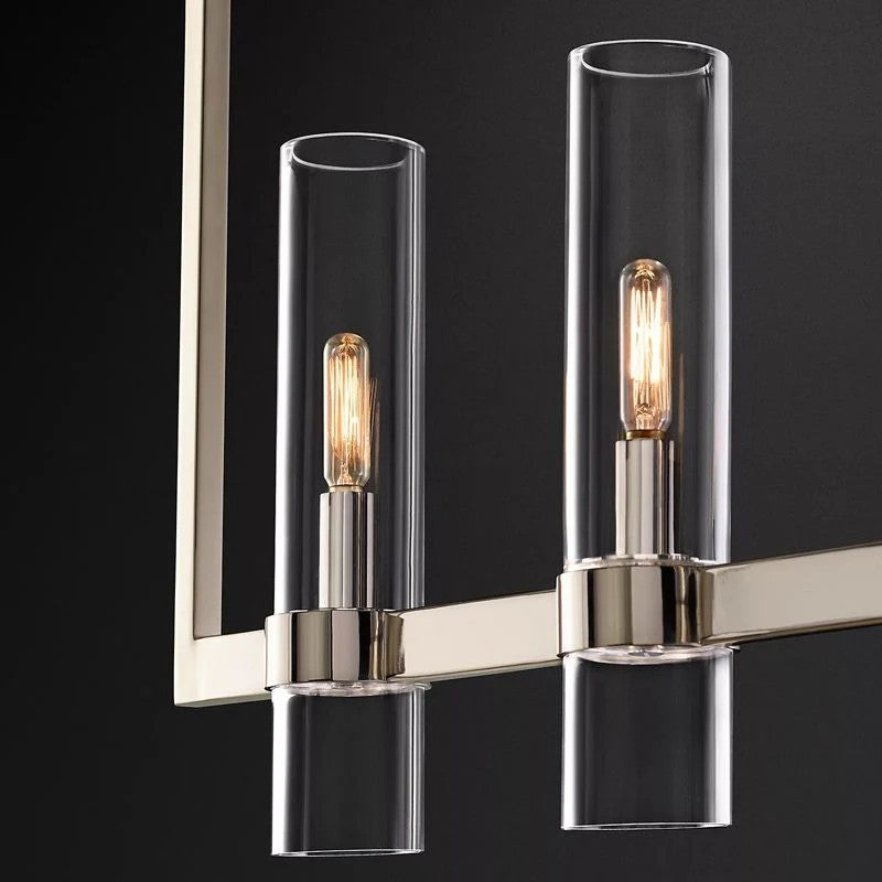 Rata Modern Fashion Glass Linear Chandelier 59"