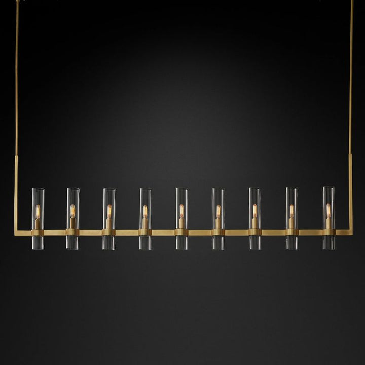Rata Modern Fashion Glass Linear Chandelier 71''