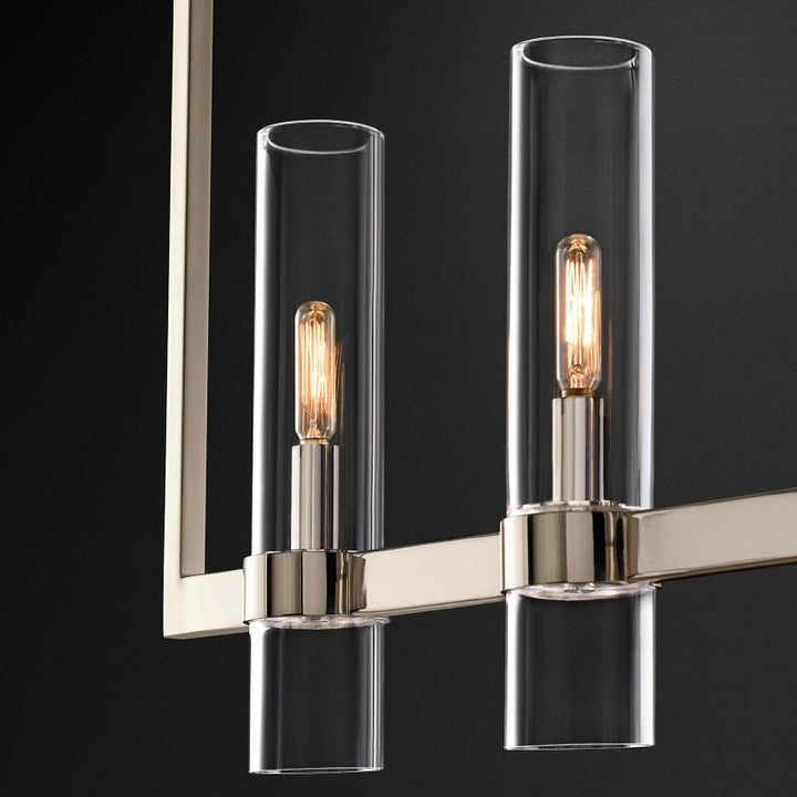 Rata Modern Fashion Glass Linear Chandelier 71''