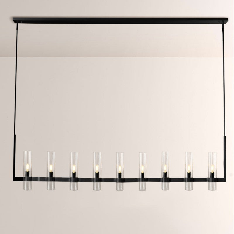 Rata Modern Fashion Glass Linear Chandelier 71''