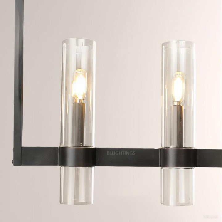 Rata Modern Fashion Glass Linear Chandelier 71''