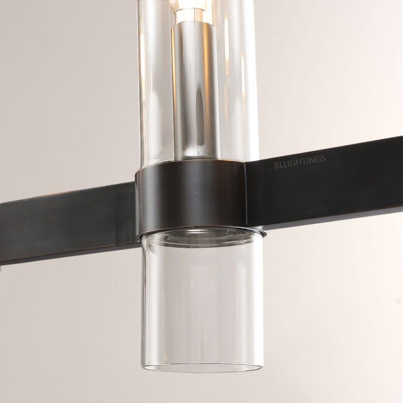 Rata Modern Fashion Glass Linear Chandelier 71''