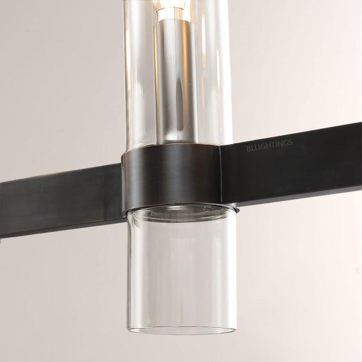 Rata Modern Fashion Glass Linear Chandelier 71''