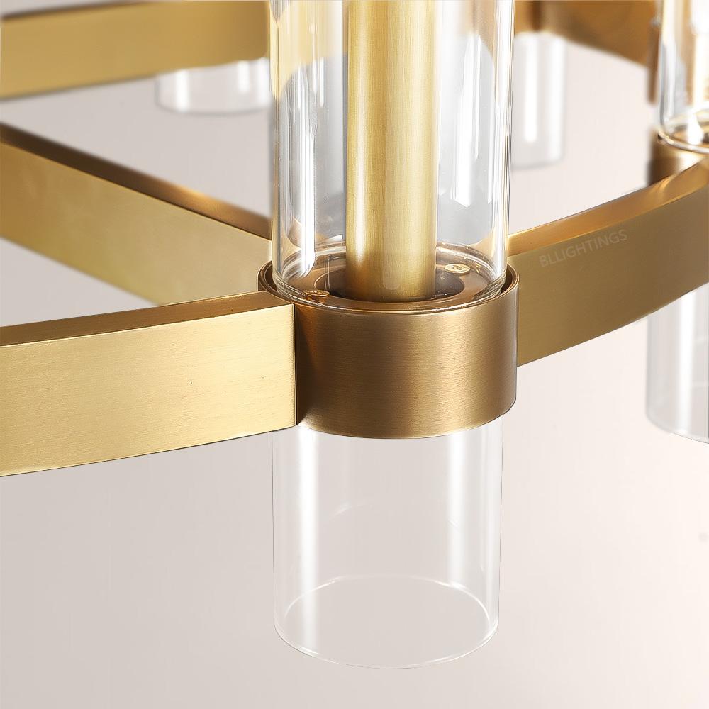 Rata Modern Fashion Glass Round Chandelier Light D36"