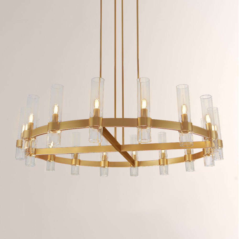 Rata Modern Fashion Glass Round Chandelier Light D48"
