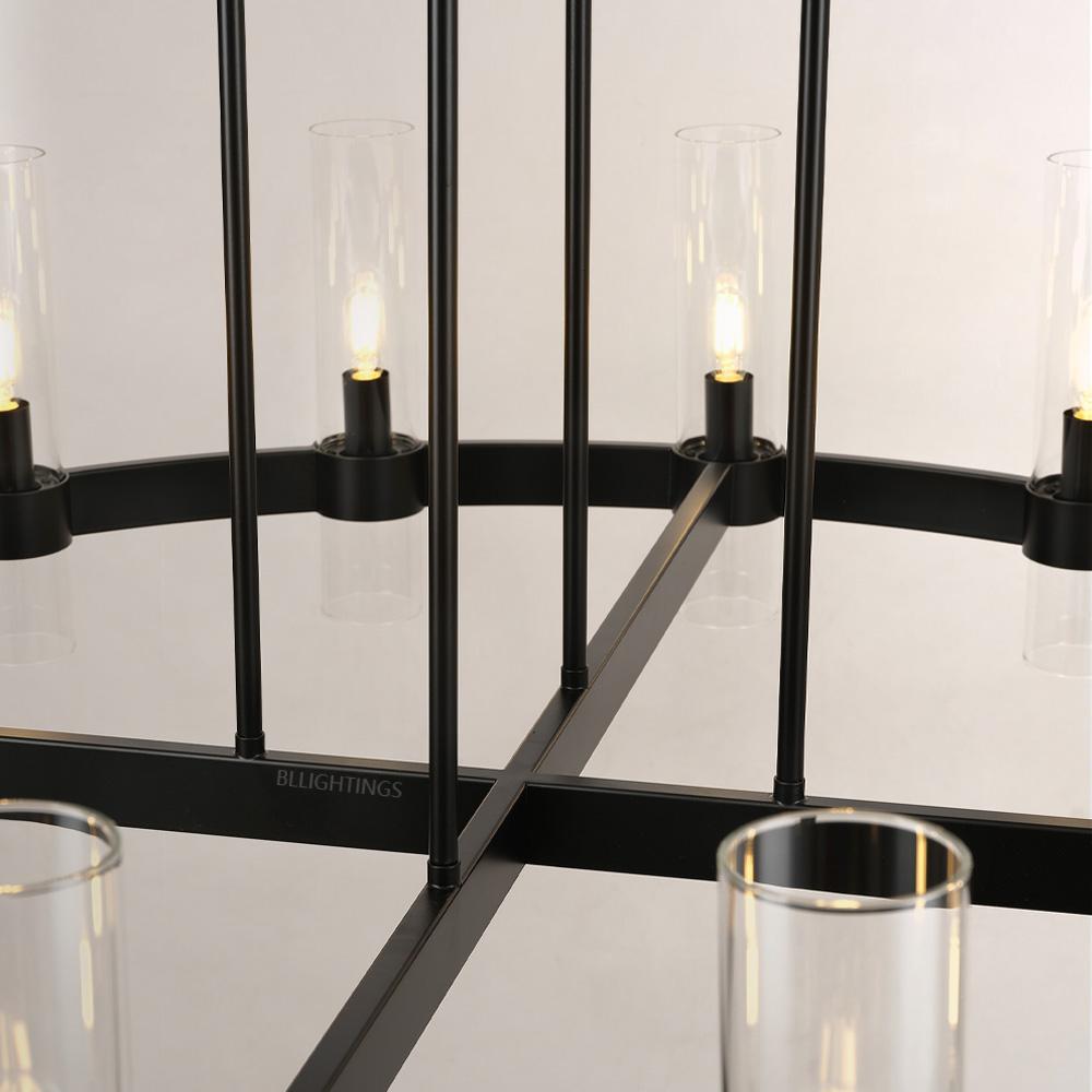 Rata Modern Fashion Glass Round Chandelier Light D48"