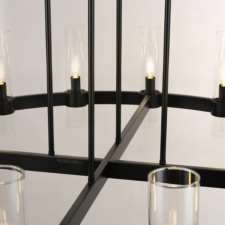 Rata Modern Fashion Glass Round Chandelier Light D48"