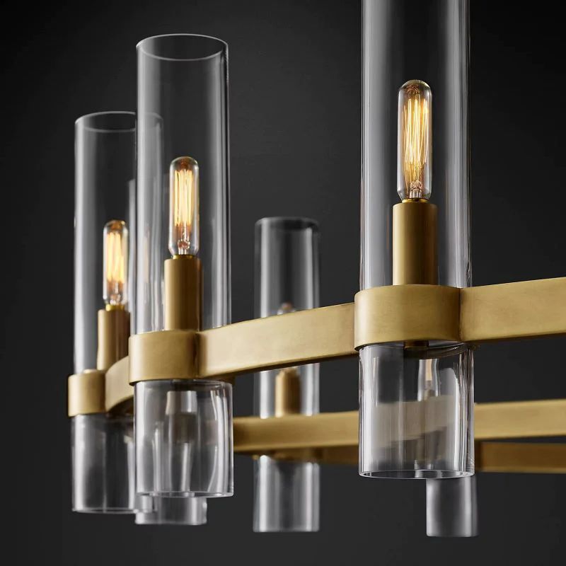 Rata Modern Fashion Glass Round Chandelier Light D48"
