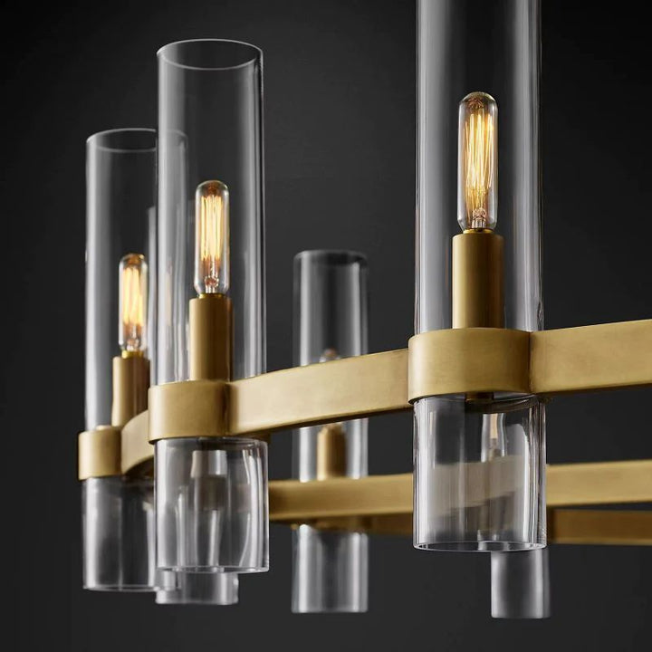 Rata Modern Fashion Glass Round Chandelier Light D48"