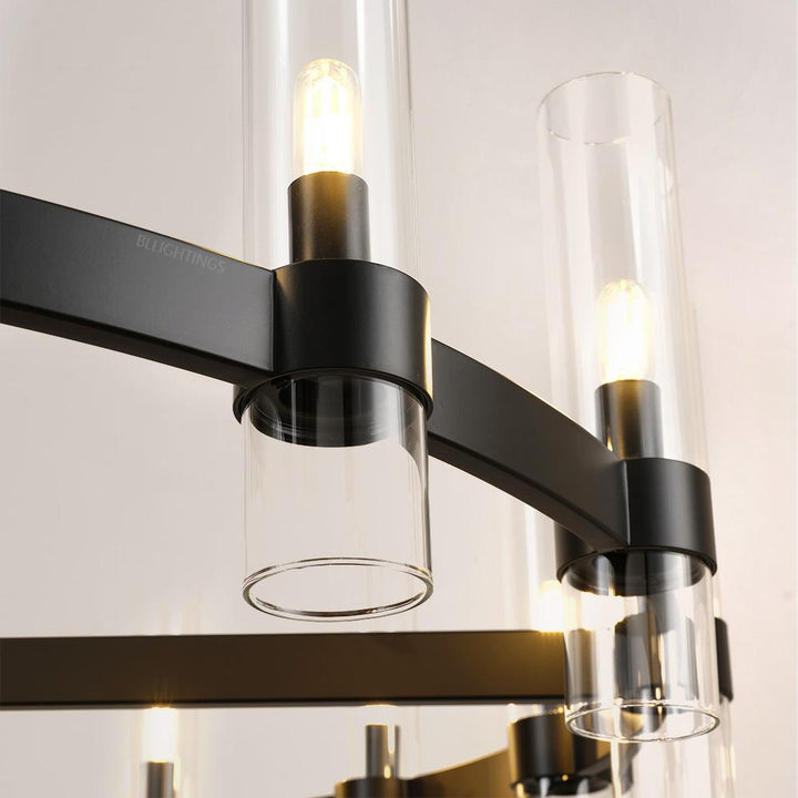 Rata Modern Fashion Glass Round Chandelier Light D48"