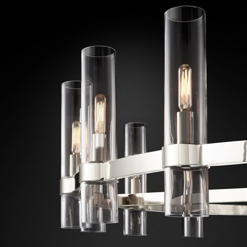 Rata Modern Fashion Glass Round Chandelier Light D60"
