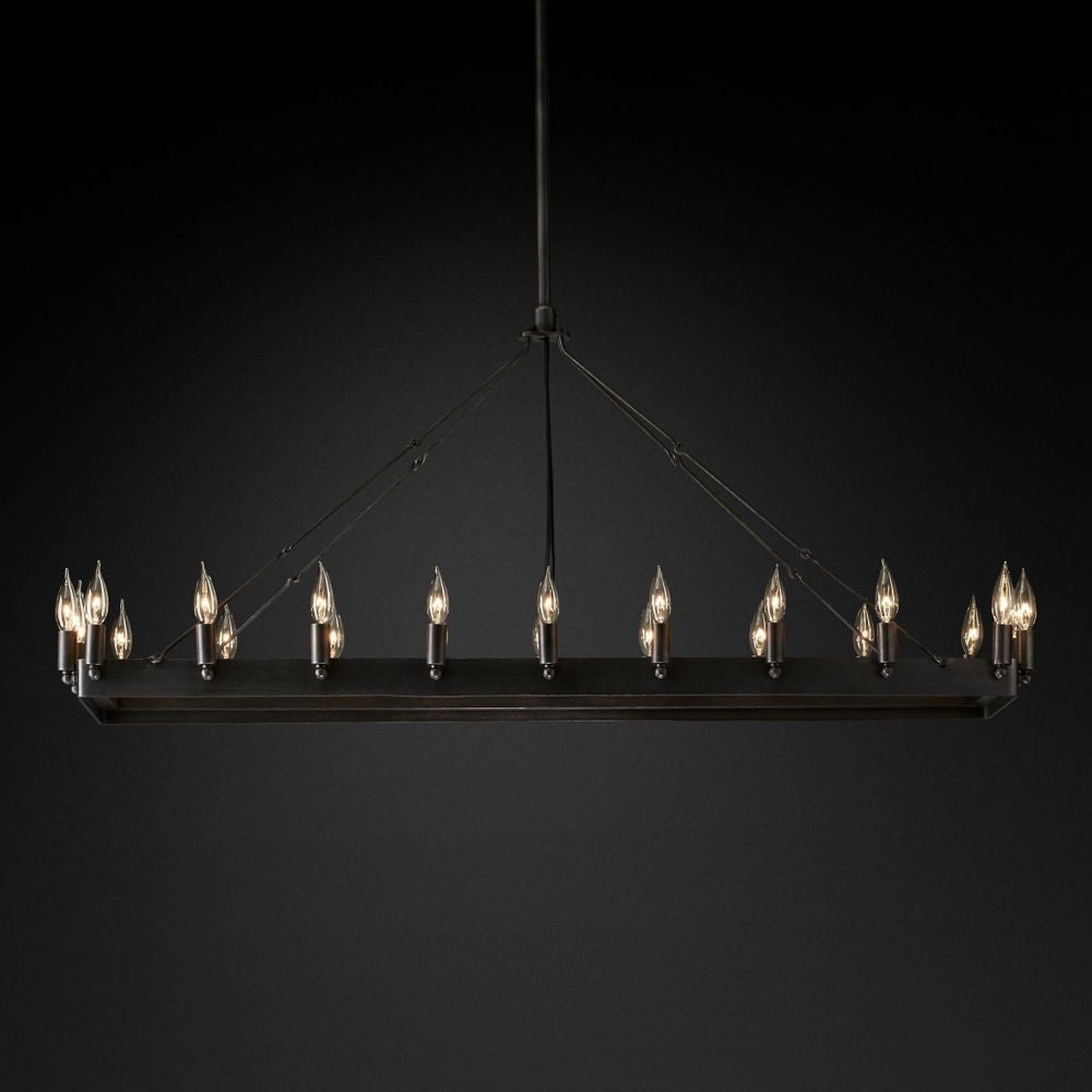 Lalania Vintage Candelabra Rectangle Chandelier