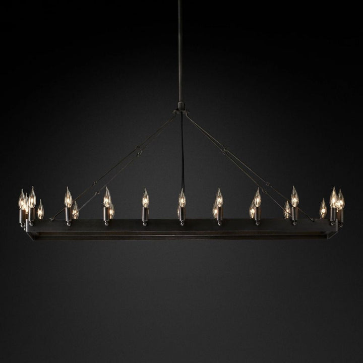 Lalania Vintage Candelabra Rectangle Chandelier