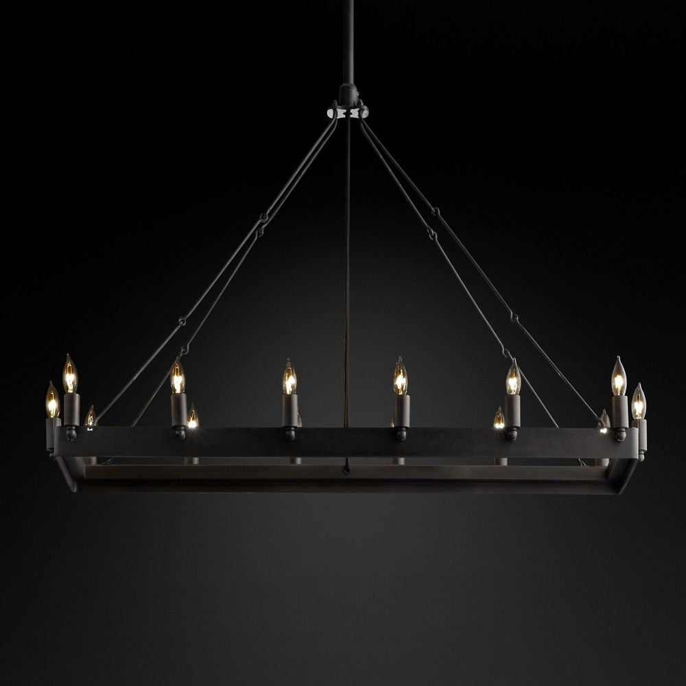 Lalania Vintage Candelabra Rectangle Chandelier