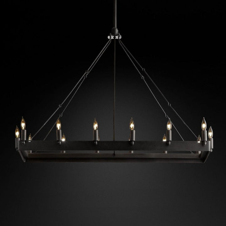 Lalania Vintage Candelabra Rectangle Chandelier