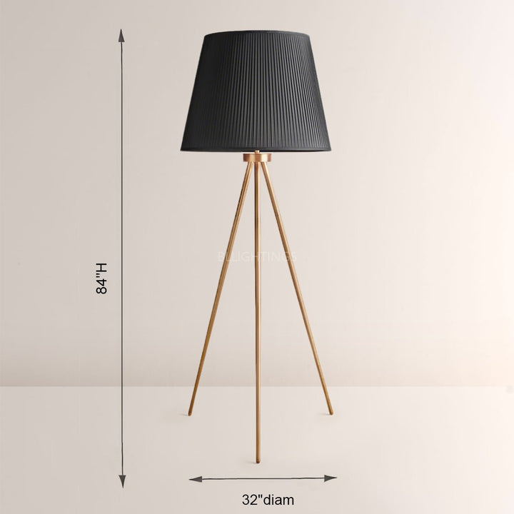 Reer Pleated Silk Shade Floor Lamp
