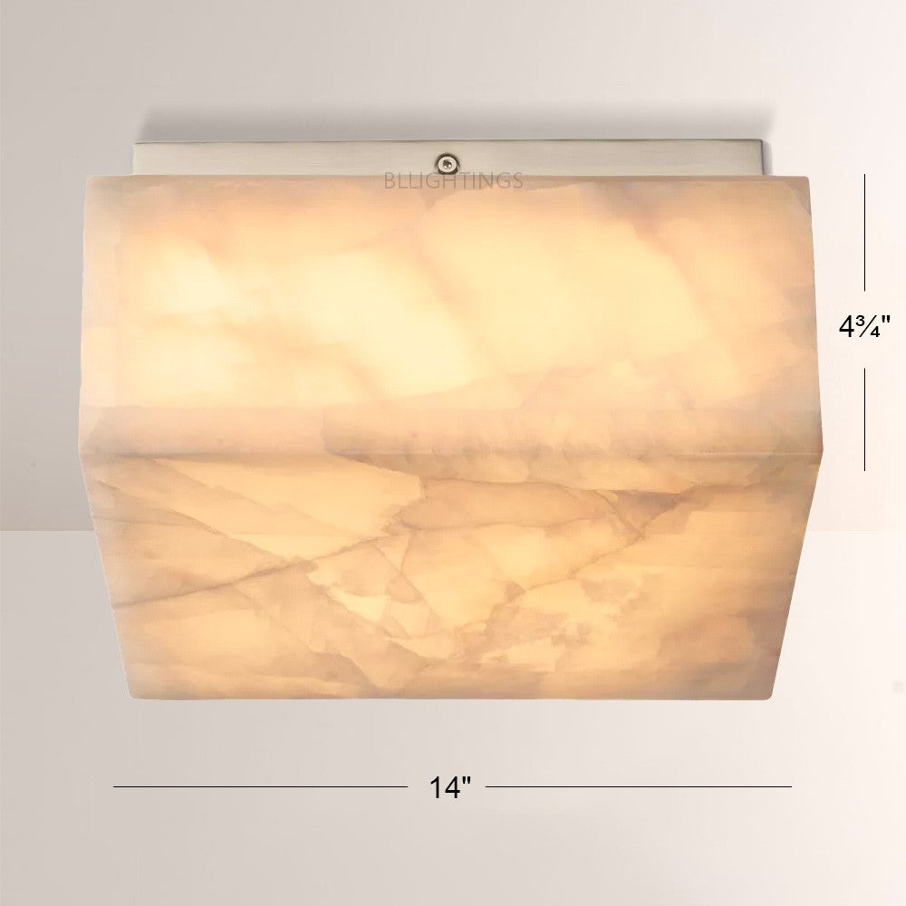 Rivage Calcite Square Flushmount