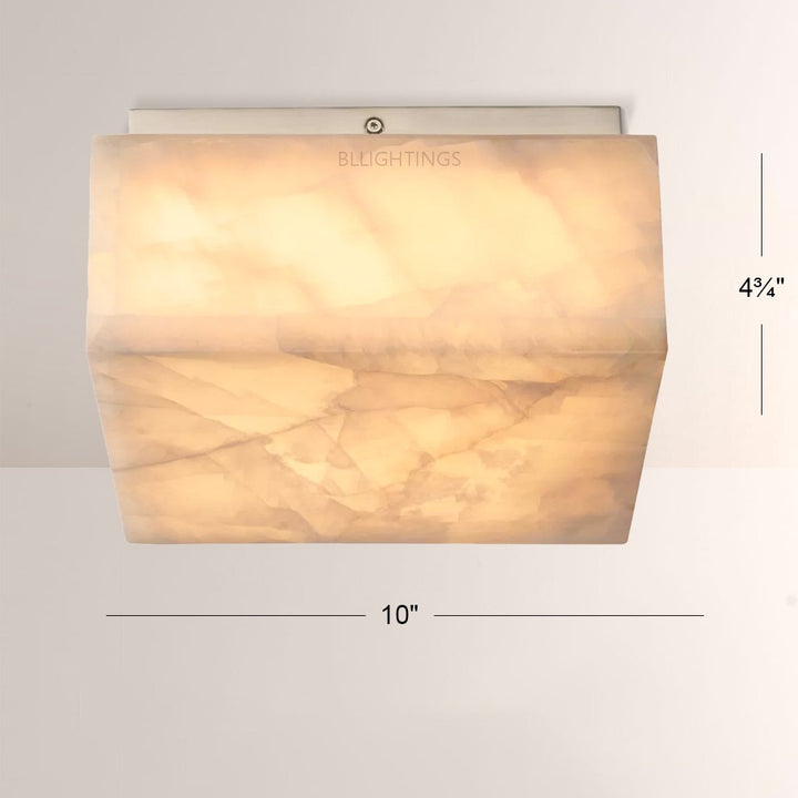 Rivage Calcite Square Flushmount