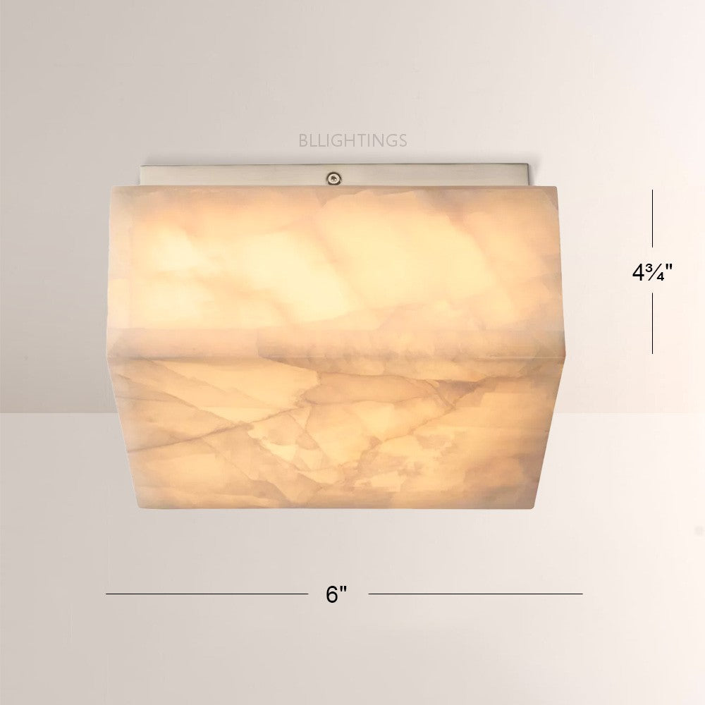 Rivage Calcite Square Flushmount
