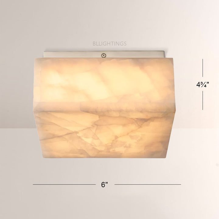 Rivage Calcite Square Flushmount