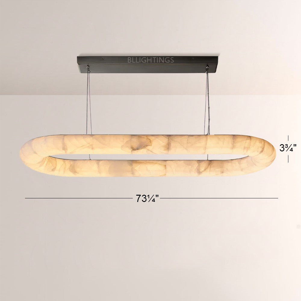 Rivage Lisse Oval Chandelier 74″