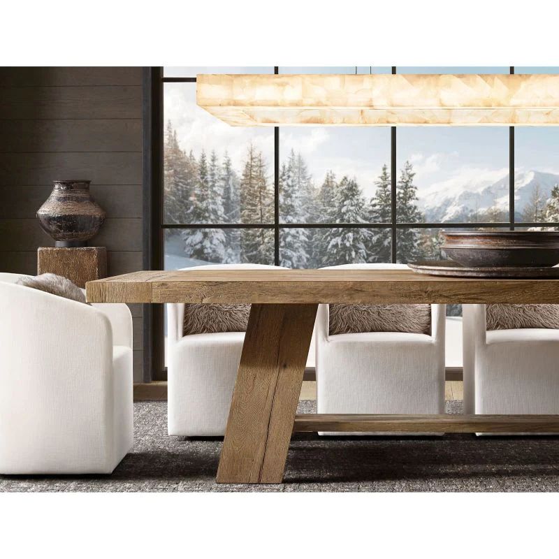 Rivage  Rectangular Calcite Chandelier 72"