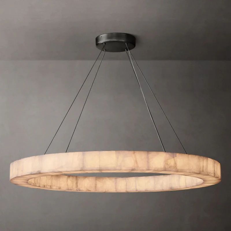 Rivage Round Calcite Chandelier31"40"60"