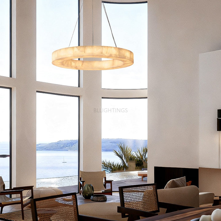 Rivage Round Calcite Chandelier31"40"60"