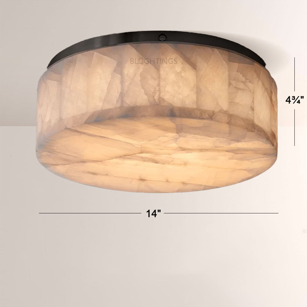Rivage Round Calcite Flushmount 6"10"14"