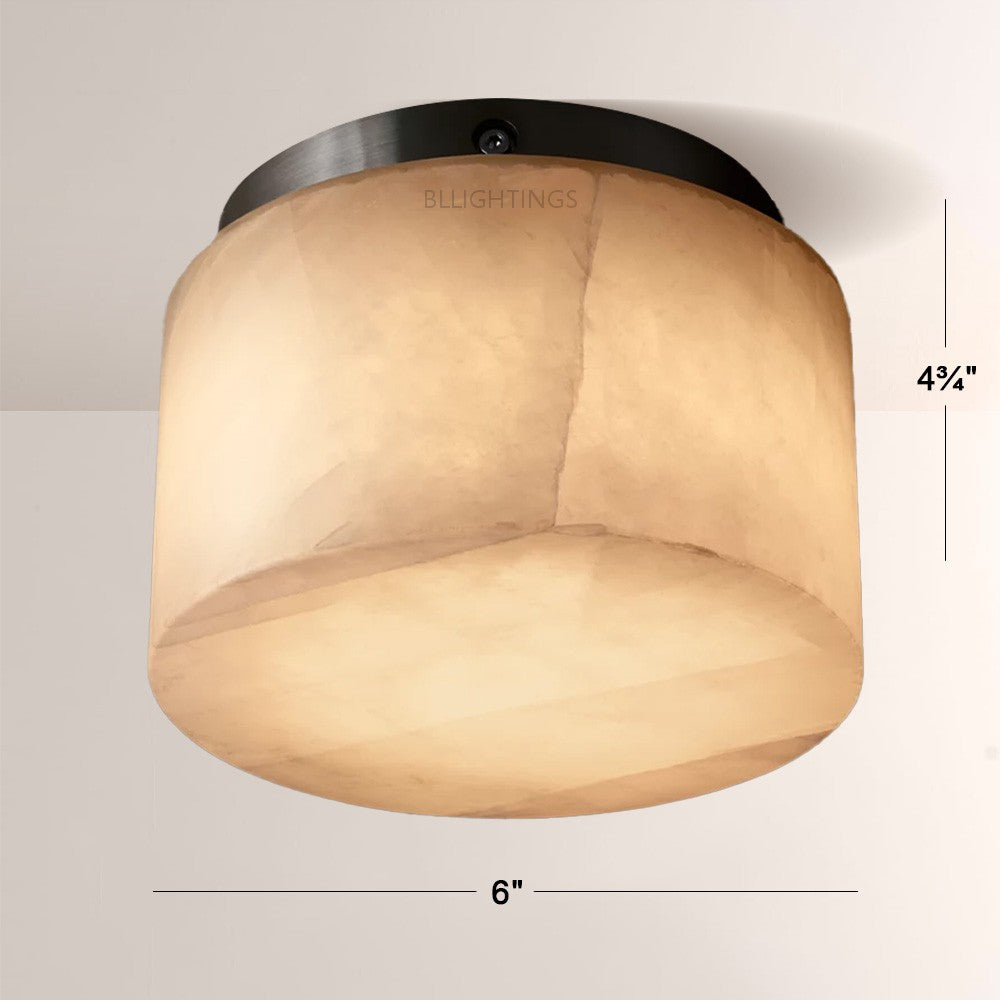 Rivage Round Calcite Flushmount 6"10"14"