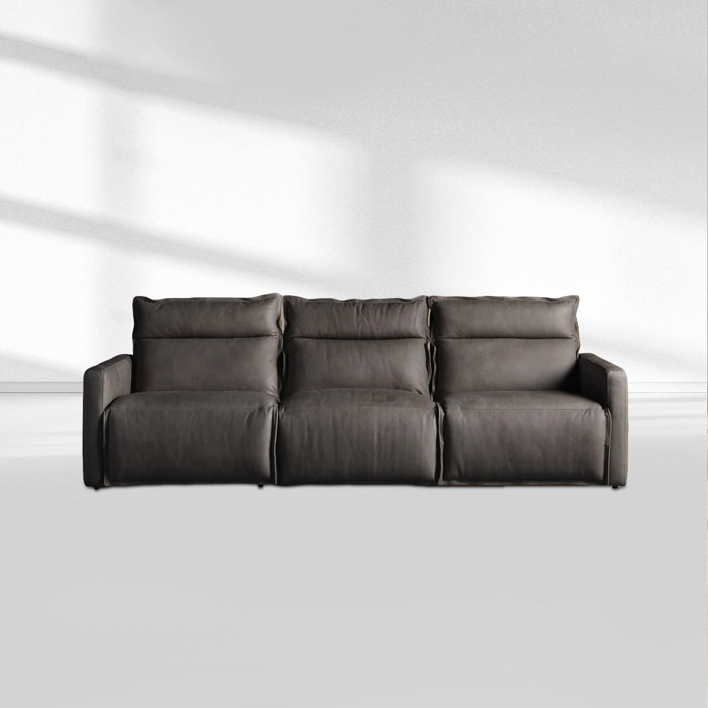 Roland Leather Three-Piece Motion Modular Sofa