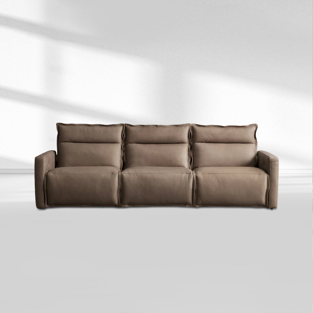Roland Leather Three-Piece Motion Modular Sofa