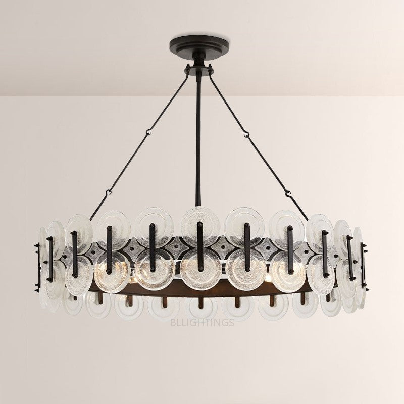 Ronyta Glass Round Chandelier 31"