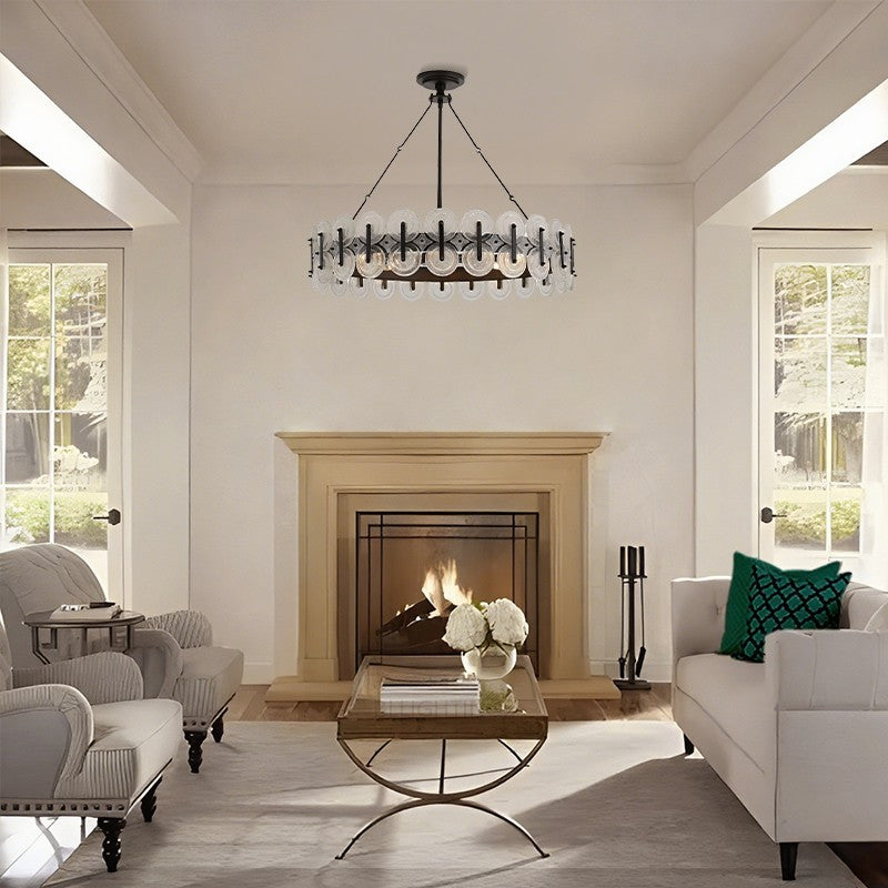 Ronyta Glass Round Chandelier 31"