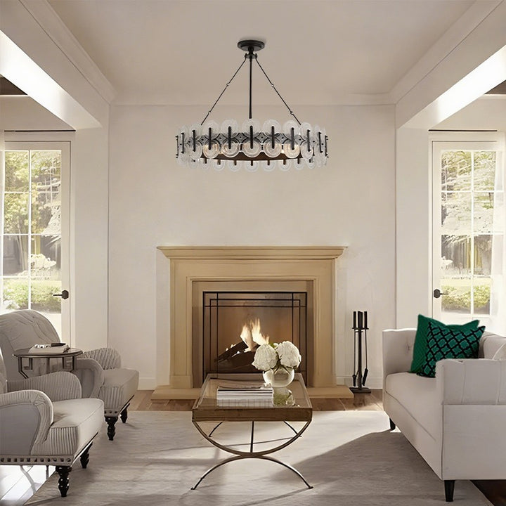 Ronyta Glass Round Chandelier 31"
