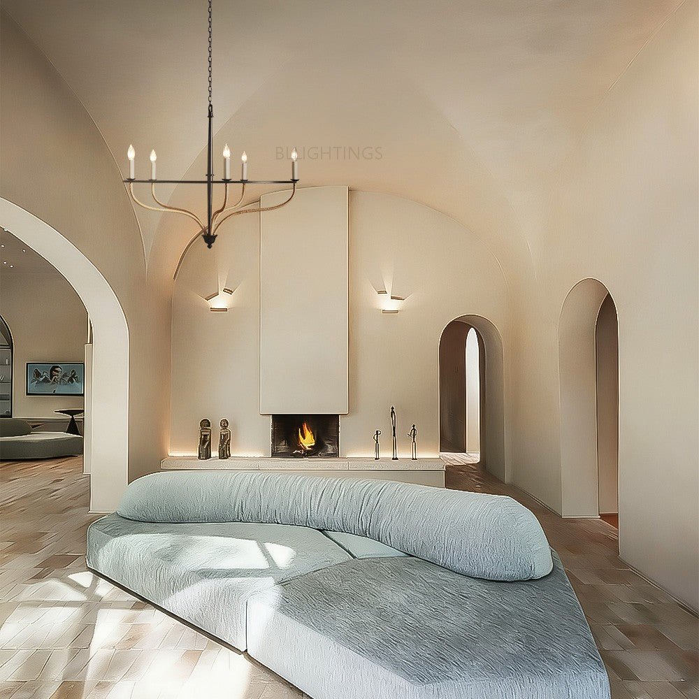 Roscaio Round Rattan Chandelier