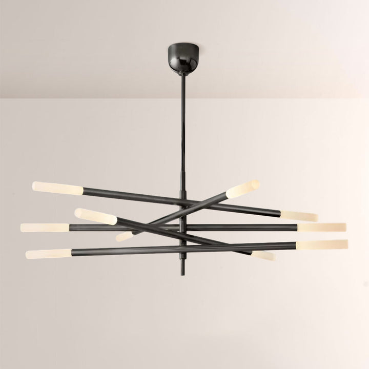 Ralap 10-Light Mobile Etched Rod Chandelier