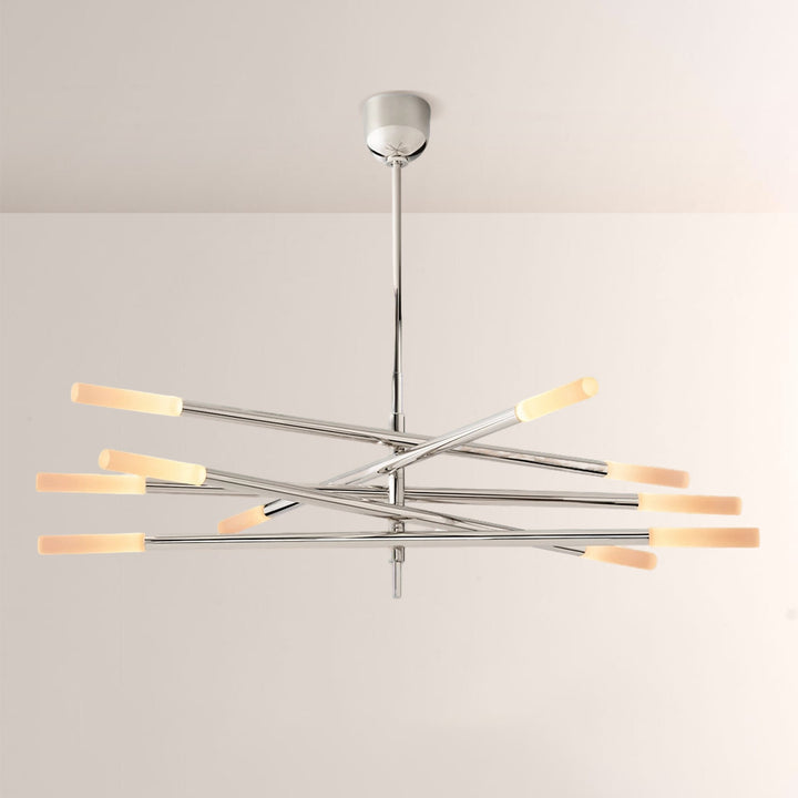 Ralap 10-Light Mobile Etched Rod Chandelier