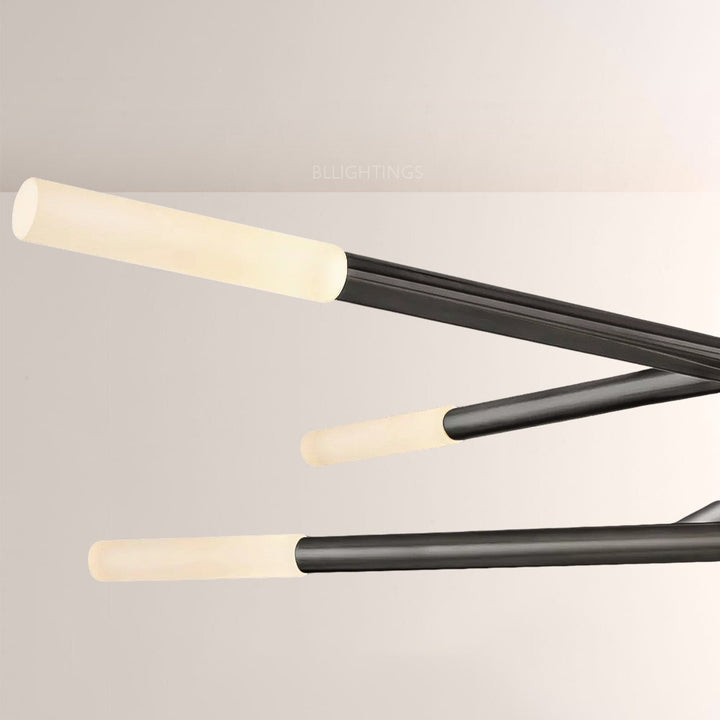 Ralap 10-Light Mobile Etched Rod Chandelier