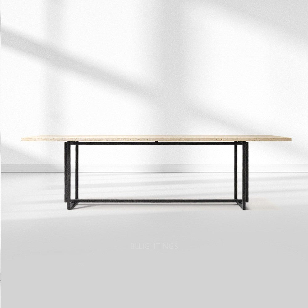 Salvidor Stone Rectangular Dining Table