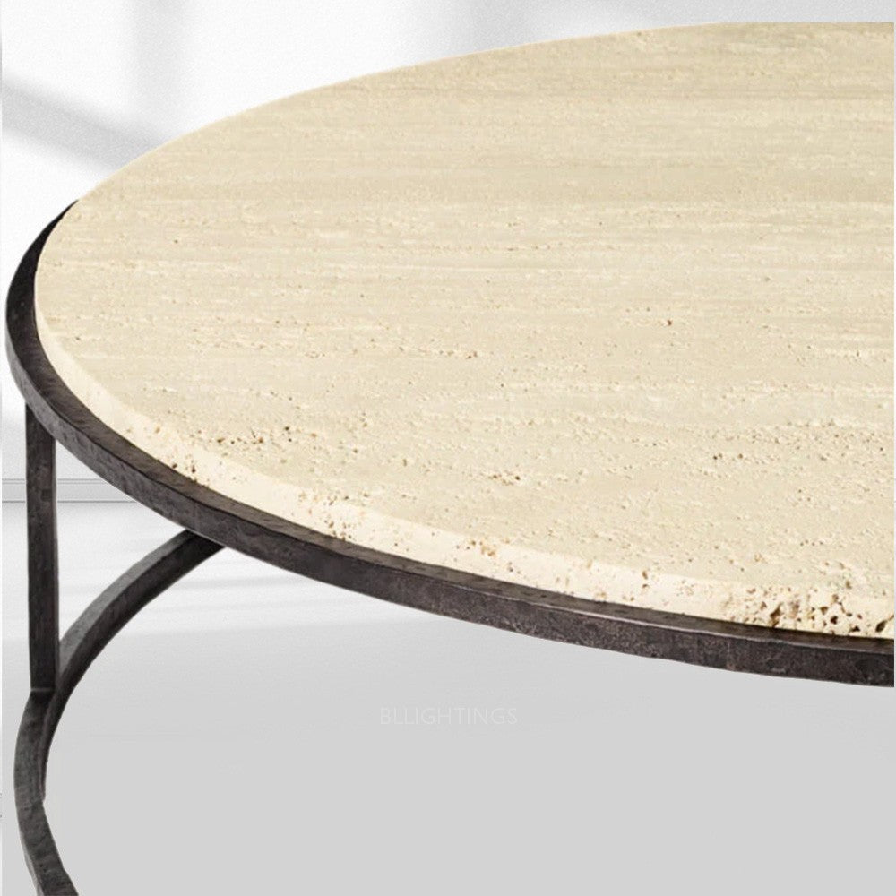 Salvidor Stone Round Coffee Table